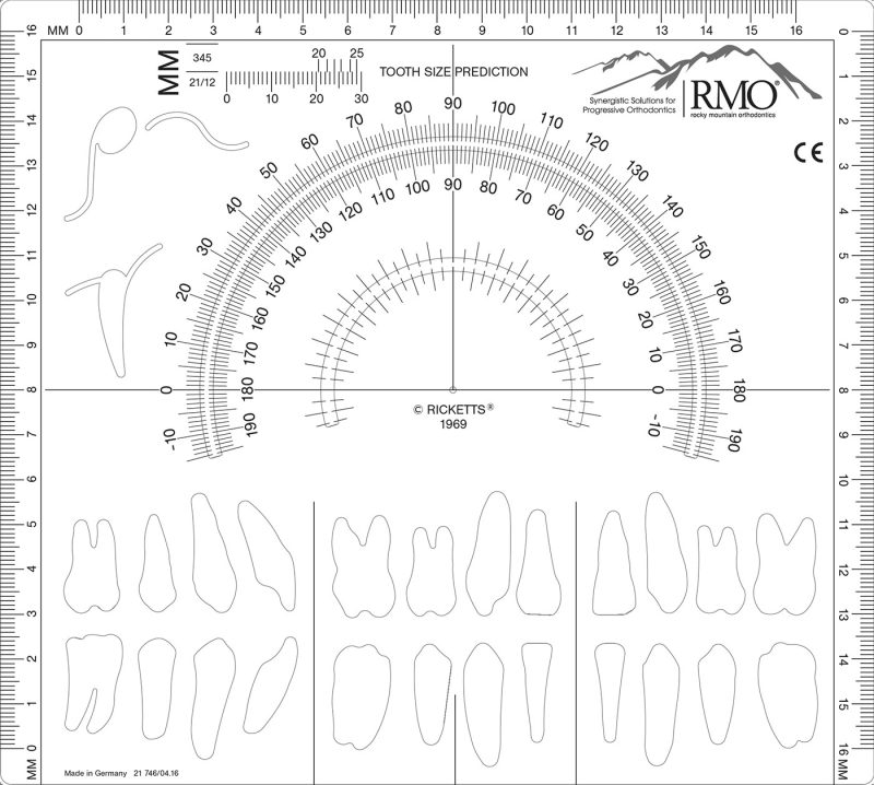 i00512 cephalometric tracing template